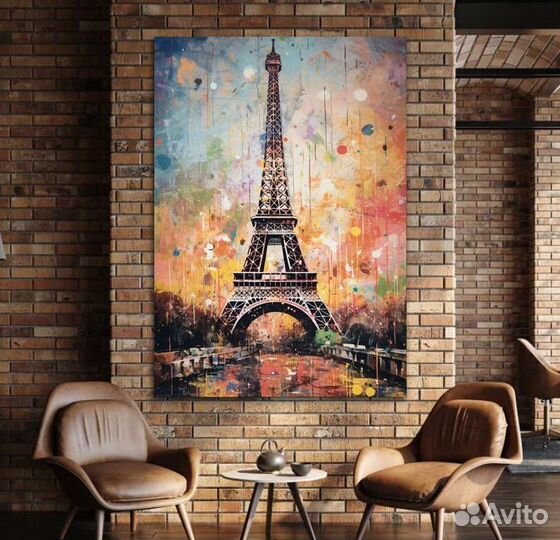 Картина маслом эйфелева башня Картина Париж
