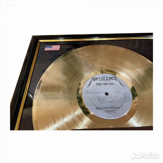 Metallica Kill em all золотая виниловая пластинка