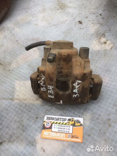 Суппорт задний левый бмв-520-Е34. 2,5 л