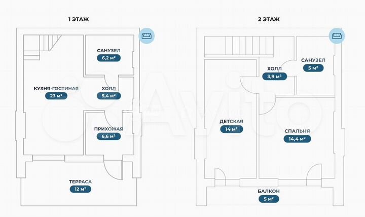 Таунхаус 96 м² на участке 1,5 сот.