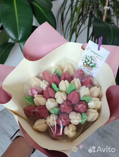 Шоколадные букеты тюльпанов