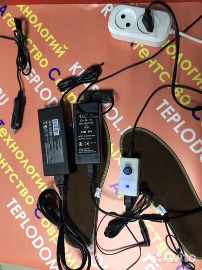 Стельки с электроподогревом Пингвин 12 и 24 Вольт