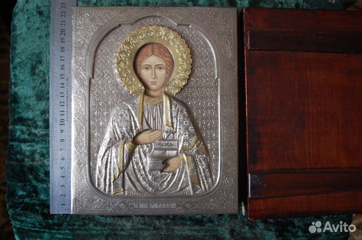 Икона,Старинные оклады.Николай. Пантелеймон