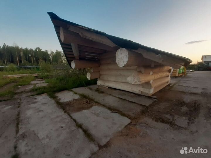 Готовая баня из бревна