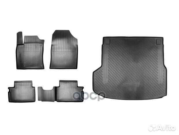 Ковер в салон + багажник резина KIA proceed'18