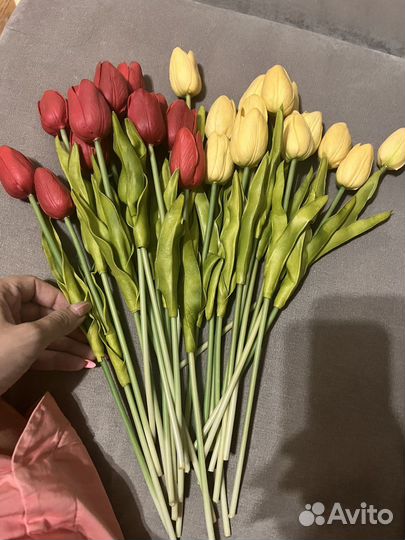 Цветы искусственные тюльпаны