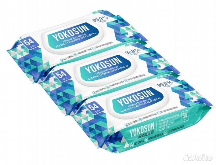 Влажные салфетки yokosun упаковками
