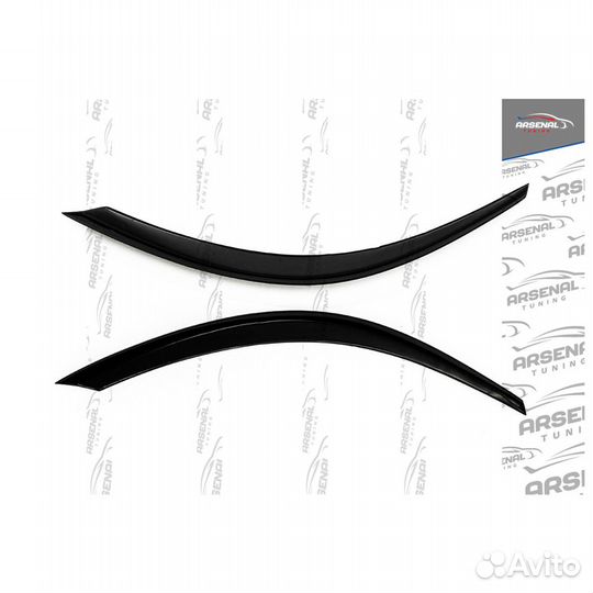 Накладки на передние фары для KIA RIO 3 (рестайл)