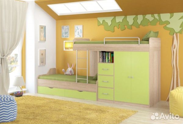 Кровать двухъярусная дельта