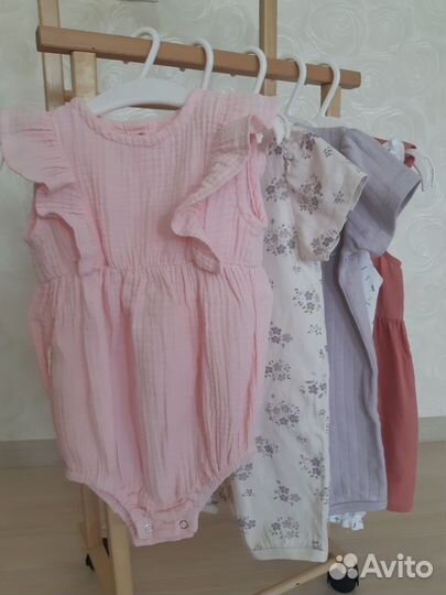 Летние вещи на девочку h&m c&a 80
