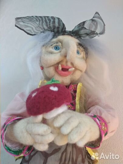 Интерьерная кукла ручной работы Баба Яга