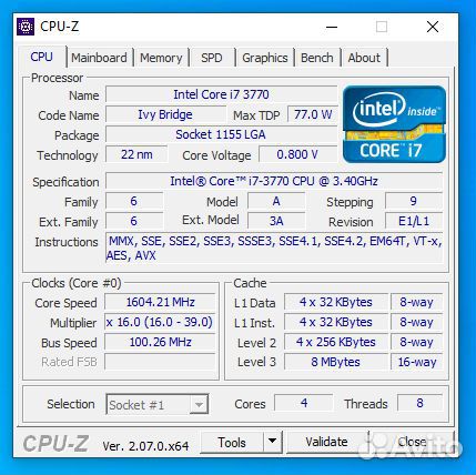 Компьютер i7-3770/8GB/Rx470