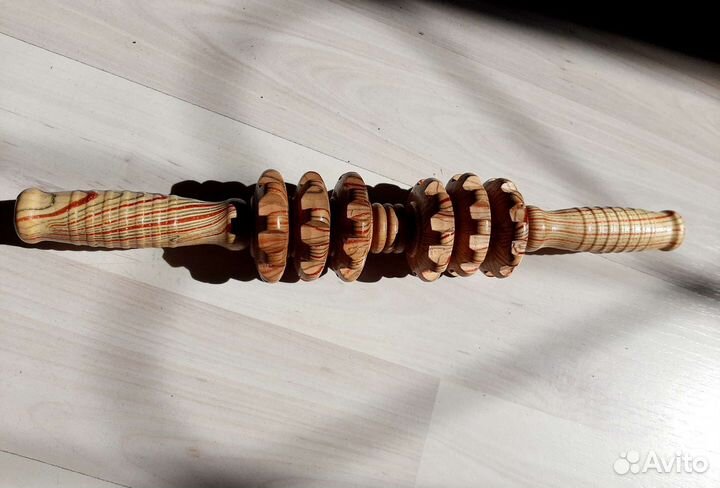 Массажер роликовый деревянный