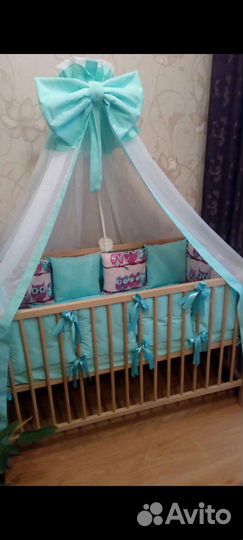 Бортики и балдахин в кроватку