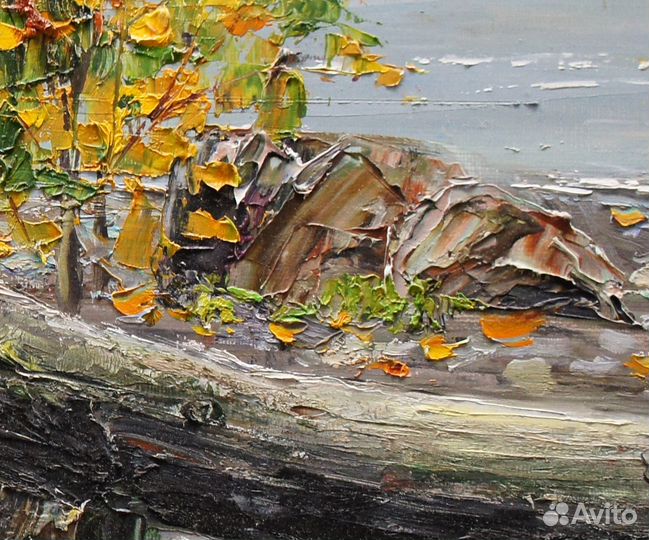 Картина маслом, на Финском заливе, 70х90 см