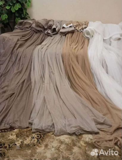 Итальянские тюли сетки, готовая штора,кофе,крем,мо