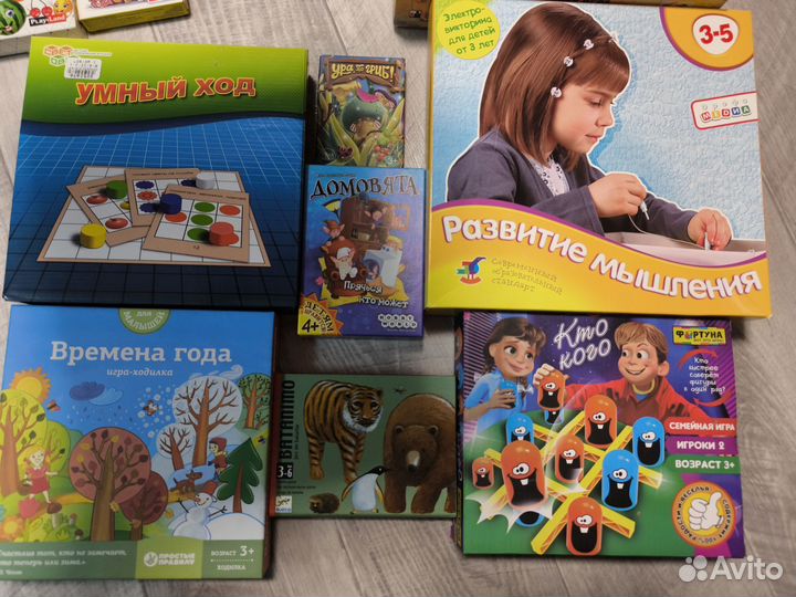 Детские настольные игры коллекции от 3, 4 и 6 лет