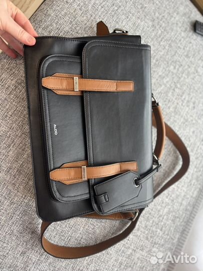 Мужской кожаный портфель aldo сумка