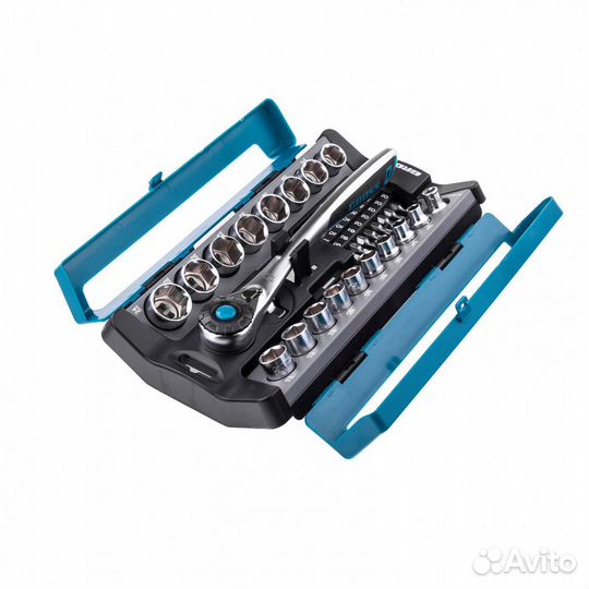 Набор торцевых головок, трещотка 120 зубьев, 36 пр