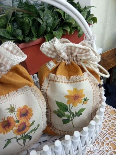 Мешочки льняные для хранения