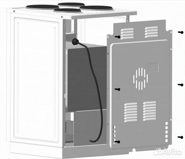 Плита электро-газовая лысьва эг 1/3г01-2у белая