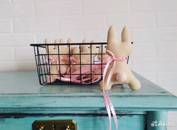 Интерьерные пасхальные кролики ручной работы