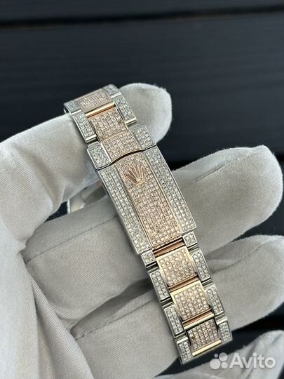 Rolex Datejust 41mm Steel & Rose Gold Custom Diamo