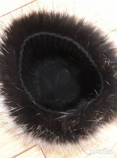 Шапка вязаный мех