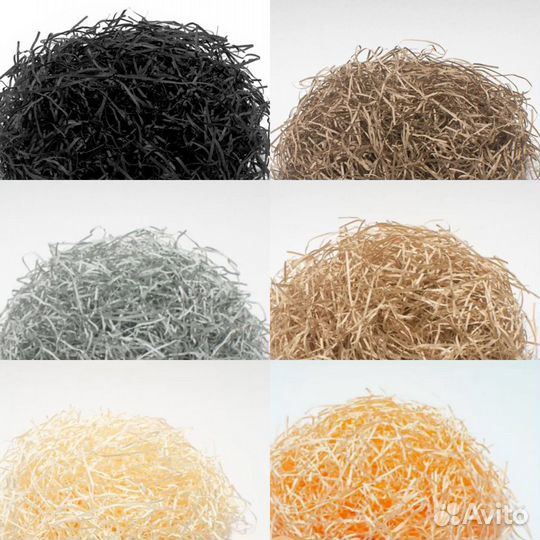 Наполнитель для подарков, бумажная стружка