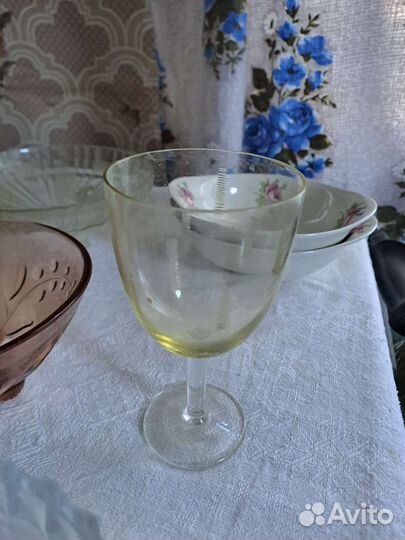 Посуда цветное стекло времен СССР