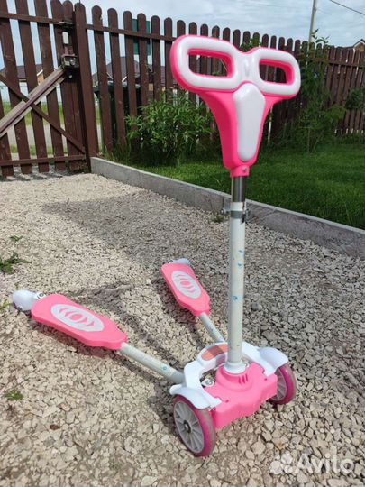 Самокат детский, лягушка б/у в отличном состоянии