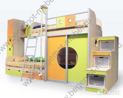 Детская 2х ярусная кровать