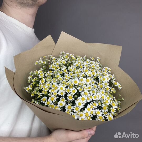 Ромашка букет из диантусов
