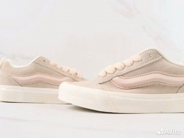 Кеды ванс ретро бежевые Vans knu skool premium
