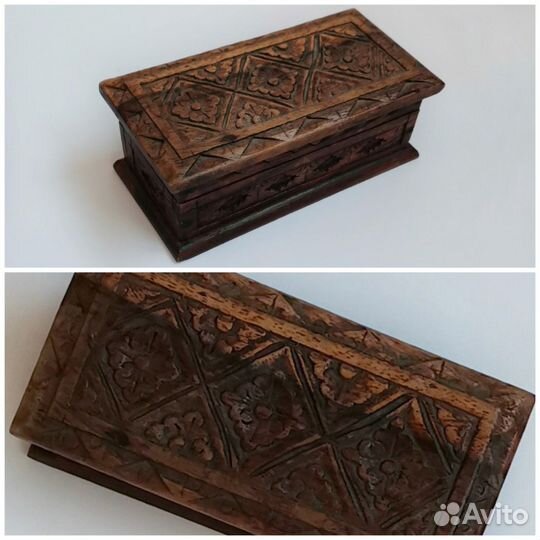 Шкатулка резная деревянная