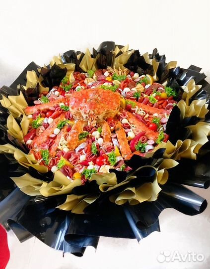 Съедобные букеты с раками