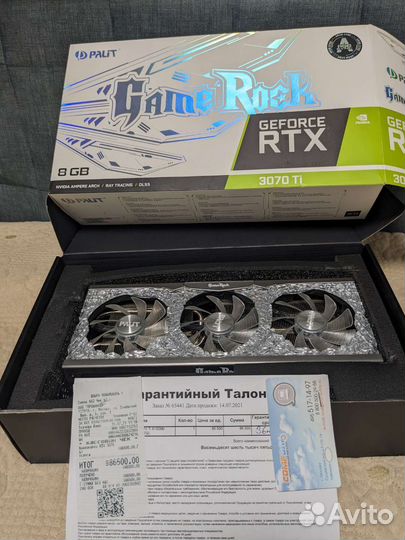 Видеокарта rtx 3070ti gamerock