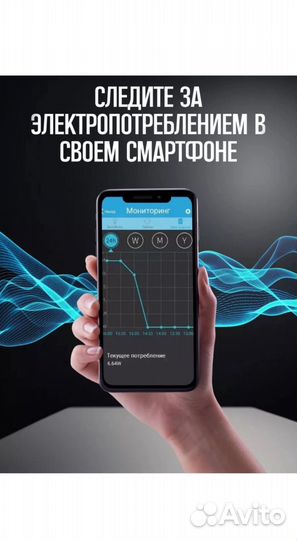 Умная Розетка Wi-Fi 20А с мониторингом потребления
