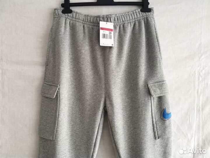 Брюки Nike NSW Court Club Fleece Cargo Grey