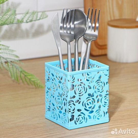 Подставка для столовых приборов «Розы», 8810 см, ц