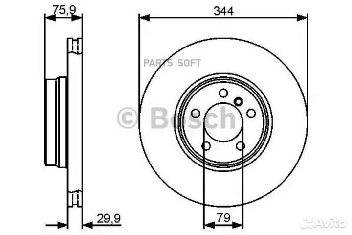 Bosch 0986479475 Диск тормозной перед