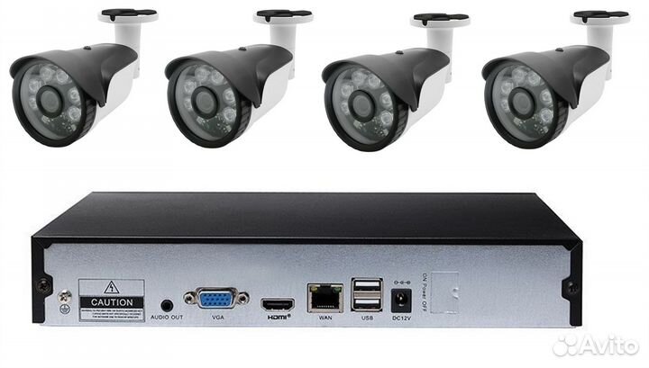 Система видеонаблюдения IP 4mpx NVR