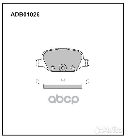 Колодки тормозные дисковые зад ADB01026 ALL