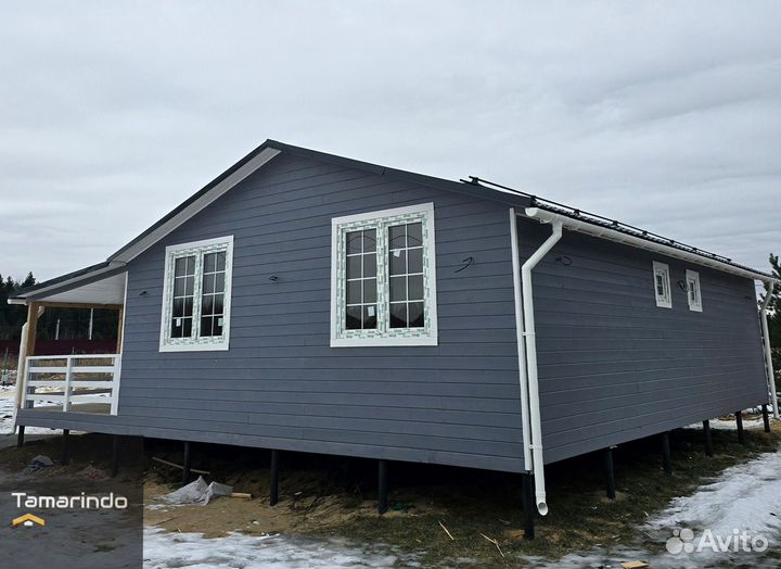 Дачный домик 8х10 каркасный дом