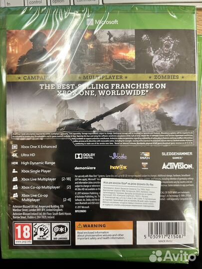 Call of Duty: wwii диск для Xbox новый