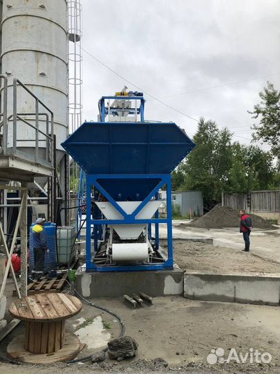 Бетонный завод 40 м3/час со скиповым подъемником