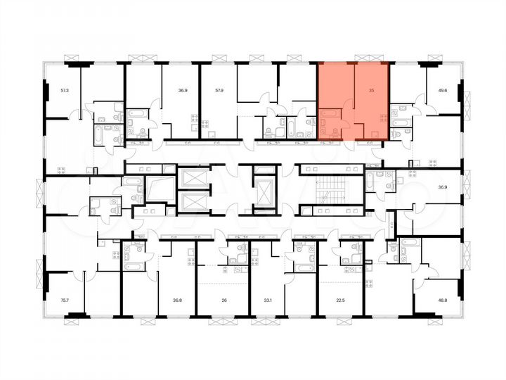 1-к. квартира, 35 м², 4/24 эт.