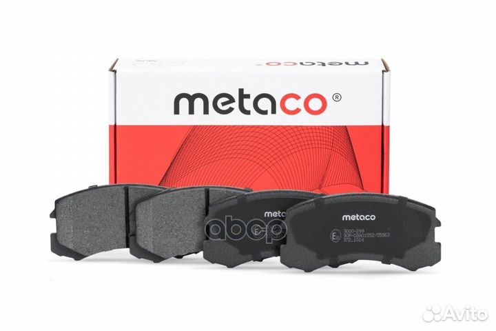 Колодки тормозные передние к-кт '3000-299 metaco