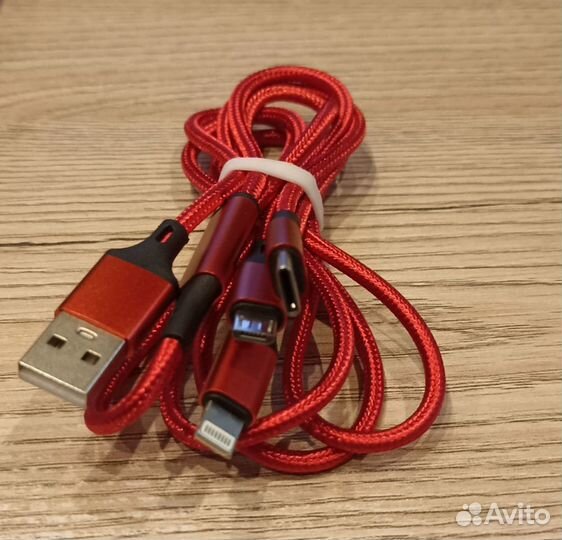 Кабели 3 в 1 USB-C Micro usb apple