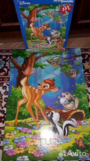 Пазл пазлы Disney Бемби Миккимаус цена за 2 шт